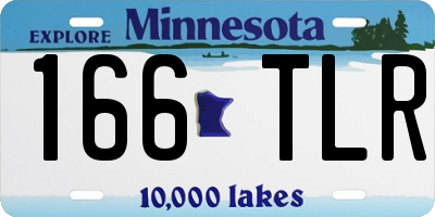 MN license plate 166TLR