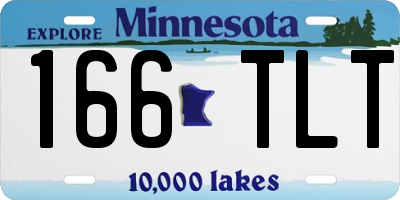 MN license plate 166TLT