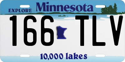 MN license plate 166TLV