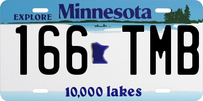 MN license plate 166TMB