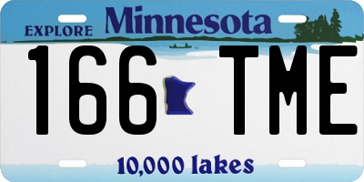 MN license plate 166TME
