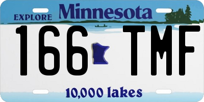 MN license plate 166TMF