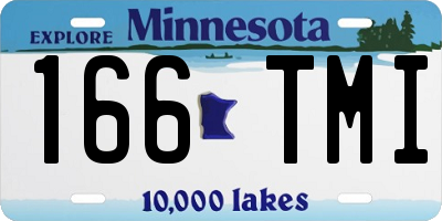 MN license plate 166TMI
