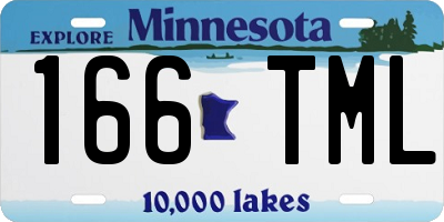 MN license plate 166TML