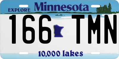 MN license plate 166TMN