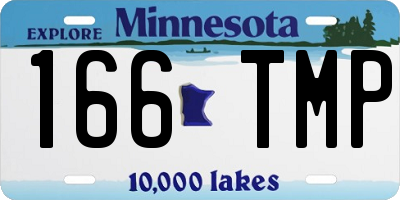 MN license plate 166TMP