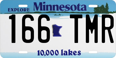 MN license plate 166TMR