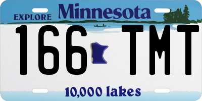 MN license plate 166TMT