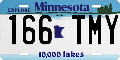 MN license plate 166TMY