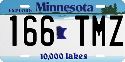 MN license plate 166TMZ