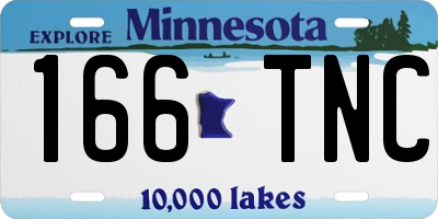 MN license plate 166TNC