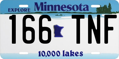 MN license plate 166TNF