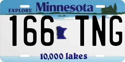 MN license plate 166TNG