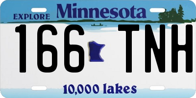 MN license plate 166TNH