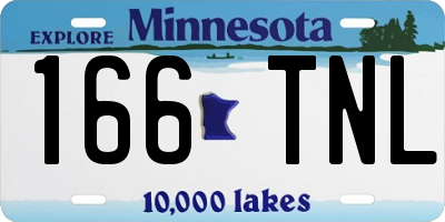 MN license plate 166TNL