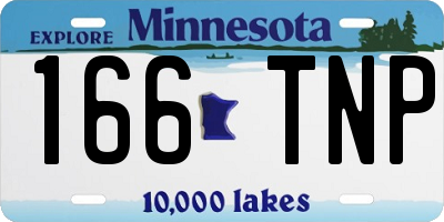 MN license plate 166TNP