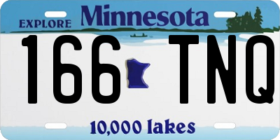 MN license plate 166TNQ