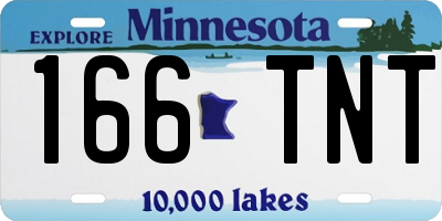 MN license plate 166TNT