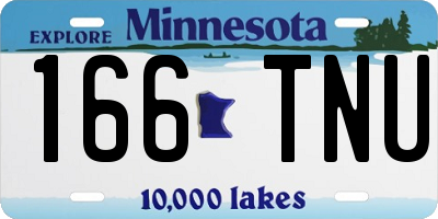 MN license plate 166TNU