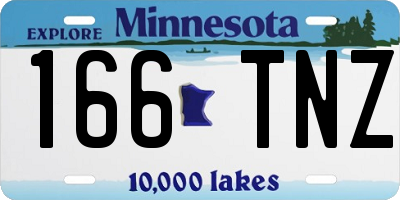 MN license plate 166TNZ