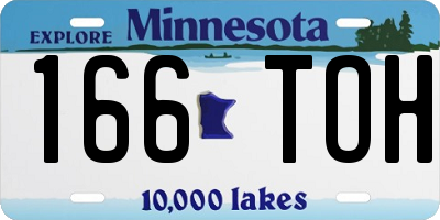 MN license plate 166TOH