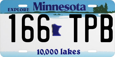 MN license plate 166TPB