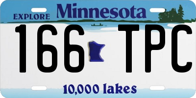 MN license plate 166TPC