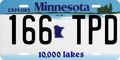 MN license plate 166TPD