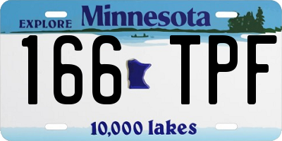 MN license plate 166TPF