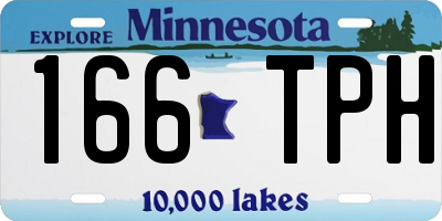 MN license plate 166TPH