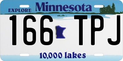 MN license plate 166TPJ
