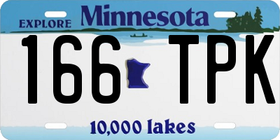 MN license plate 166TPK