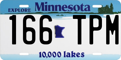 MN license plate 166TPM