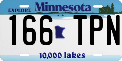 MN license plate 166TPN