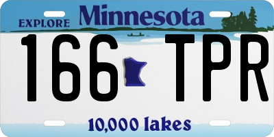 MN license plate 166TPR