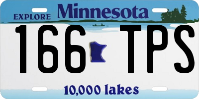 MN license plate 166TPS