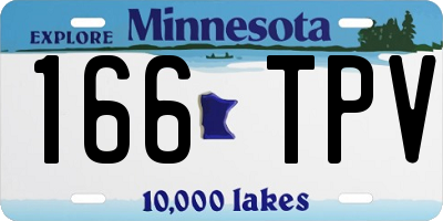 MN license plate 166TPV