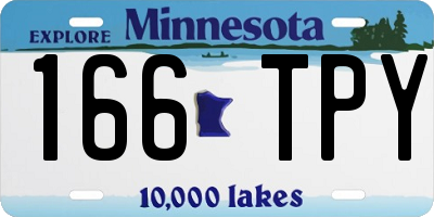 MN license plate 166TPY