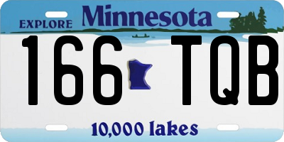 MN license plate 166TQB