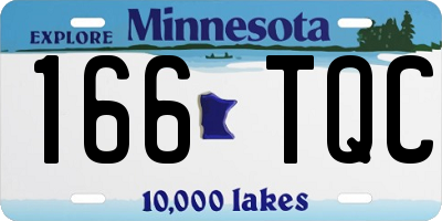 MN license plate 166TQC
