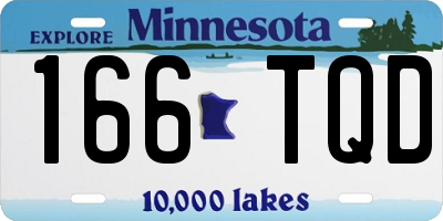 MN license plate 166TQD