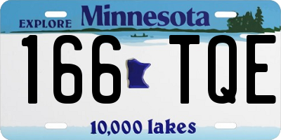 MN license plate 166TQE