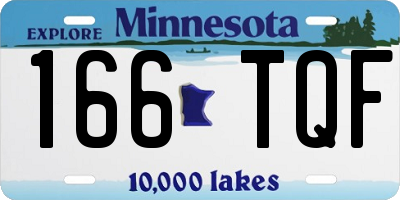 MN license plate 166TQF