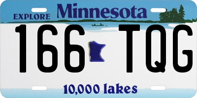 MN license plate 166TQG