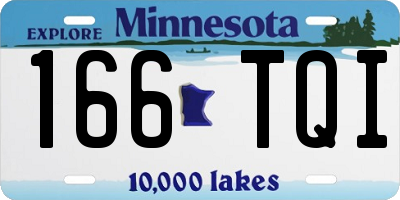 MN license plate 166TQI