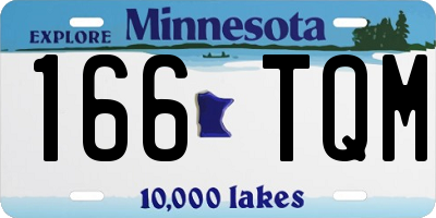 MN license plate 166TQM