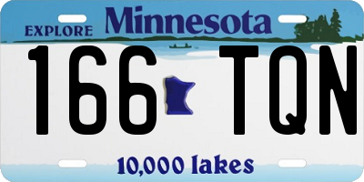 MN license plate 166TQN