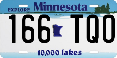 MN license plate 166TQO