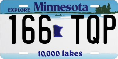 MN license plate 166TQP