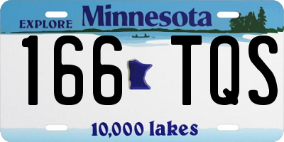 MN license plate 166TQS